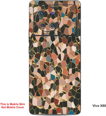 VYBE The Smart Choice Vivo X80 Pattern Embossed Mobile Skin(Oyster Pink 14)
