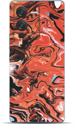 VYBE Vivo V25 Pro Lava Mobile Skin Mobile Skin(Burnt Orange 34)