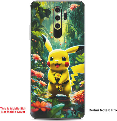VYBE The Smart Choice Redmi Note 8 Pro Pikachu Embossed Mobile Skin(Light Tan A1)