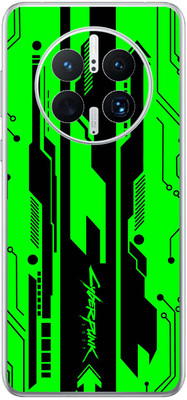 FCS Huawei Mate 50 Pro Printed Back skin Mobile Skin(Cyber Punk Green)