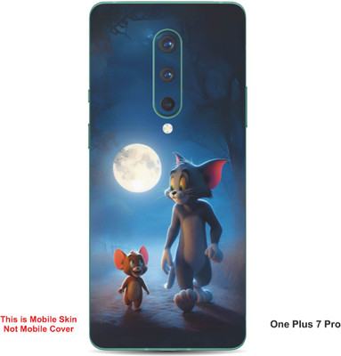 VYBE The Smart Choice One Plus 7 Pro Tom & Jerry Embossed Mobile Skin(Dark Slate Grey 16)