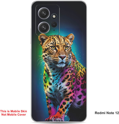 VYBE The Smart Choice Redmi Note 12 Leopard Embossed Mobile Skin(Dirty Blue 21)