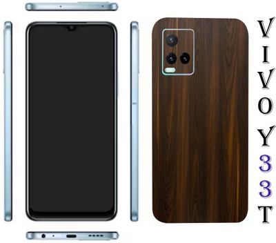 TJ CREATION Vivo Y33T Mobile Skin(Ultra Super Mahogany Wood Skin With High Matte Finish.)