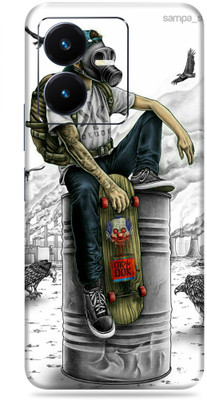 SkinoMania Vivo Y22 Mobile Skin(Multicolor Skate Toxic)