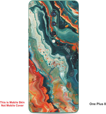 VYBE The Smart Choice One Plus 8 Art Embossed Mobile Skin(Multi Color A2)