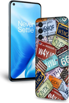 WeCre8 Skin's Oneplus Nord N200 5G Mobile Skin(Car Number Plate Multicolor Mobile Skin With Cleaning Wipe)