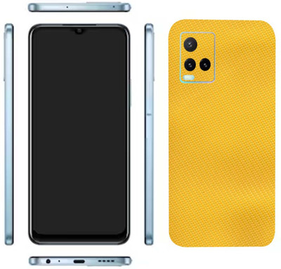Pochanki Vivo Y33t Mobile Skin(Real Yellow Carbon Skin With Glossy Matte Finish.)