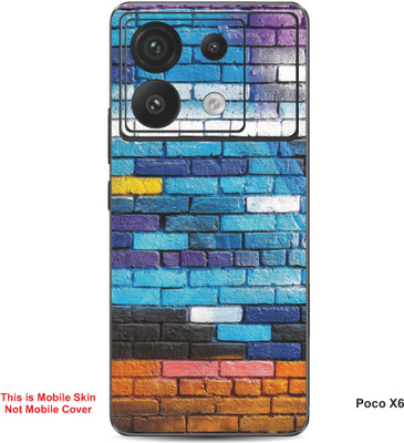 VYBE The Smart Choice Poco X6 Art Embossed Mobile Skin(Peacock Blue 1)