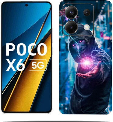 BugguSkin POCO X6 5G Mobile Skin(Ultra Super Ultra Blue Skin With HiighQuality MatteFinish_thanks)