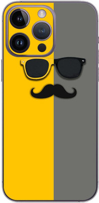 FCS iPhone 14 Pro Max Printed Back skin Mobile Skin(Moustache Skin)