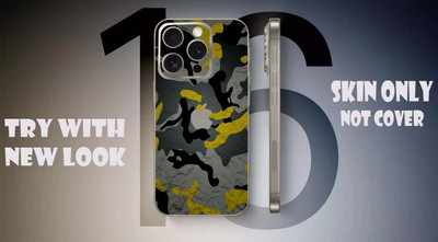 TJ CREATION Apple iPhone 16 Pro Mobile Skin(yellow and black)
