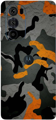 AsSkin Motorola Edge 30 Pro, motorola Edge 30 pro, motorola Mobile Skin(Ultra Super Military Orange Camoflage With High Matte Finish)