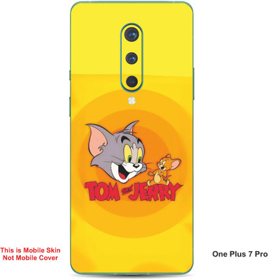 VYBE The Smart Choice One Plus 7 Pro Tom & Jerry Embossed Mobile Skin(Carrot Orange 16)
