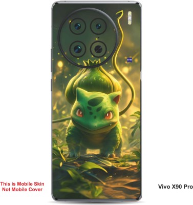 VYBE The Smart Choice Vivo X90 Pro Bulbasaur Pokemon Embossed Mobile Skin(Medium Forest Green B15)