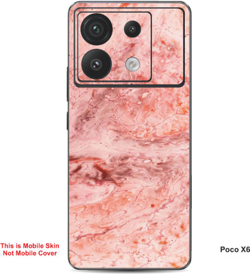 VYBE The Smart Choice Poco X6 Abstract Embossed Mobile Skin(Plum Purple 1)