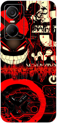 BUGGU Tecno Pop 6 Pro Mobile Skin(Ultra Super Red Graffiti Skin With High Matte Finish.)