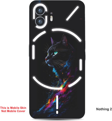 VYBE The Smart Choice Nothing 2 Cat Embossed Mobile Skin(Charcoal Grey 6)