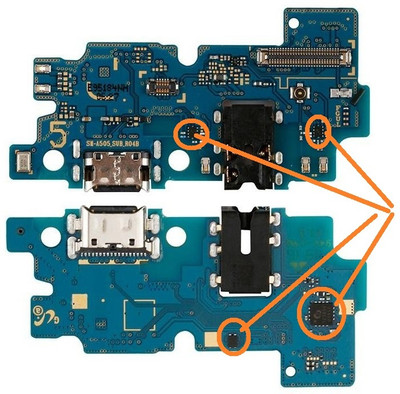 Shockware USB Charging Port Board_259 Samsung A50 Charging Connector Flex cable