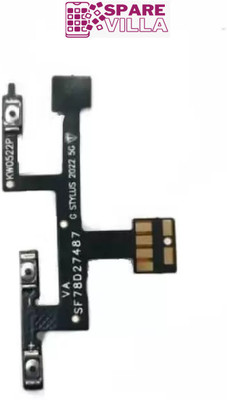 Sparevilla Black-Volume Up/Down Button MOTOROLA MOTOROLA MOTO G STYLUS (2022) Volume Button Flex Cable