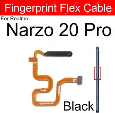 imbi Fingerprint Sensor Narzo 20 Pro Black Realme Narzo 20 Pro Fingerprint Sensor with Flex Cable Fingerprint Sensor Flex cable