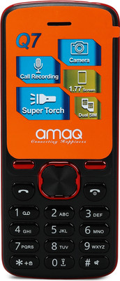 amaq Dual SIM Keypad Phone,Torch,FM, MP3/MP4,1000mAh Battery,SD Card Slot(Black)