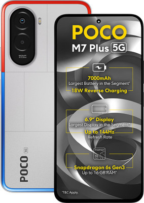POCO M7 Plus 5G (Chrome Silver, 128 GB)(6 GB RAM)