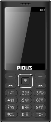 Pious M28 Dual Sim Mobile Phone with 3000 mAh Big Battery & Wireless FM Radio(Black)