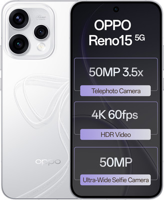 OPPO Reno15 5G (Glacier White, 512 GB)(12 GB RAM)