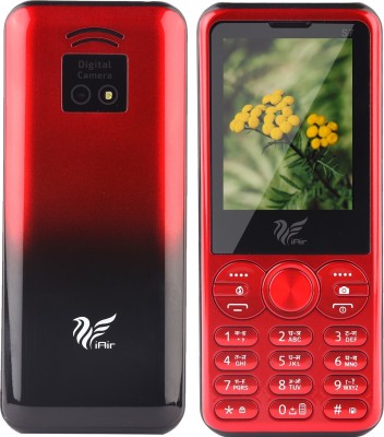 IAIR Basic Feature Dual Sim Mobile Phone with 2800mAh Battery, 2.4 inch Display Screen, 0.8 mp Camera with Big LED Torch (FPS7, Red)(Red)