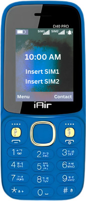 IAIR D40 Pro Dual Sim Keypad Phone | 1200 mAH Battery & Big 1.8 Inch Display(Blue)