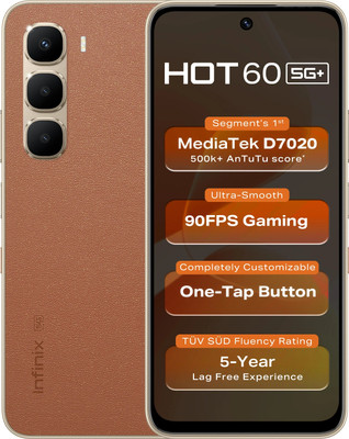 Infinix Hot 60 5G+ (Caramel Glow, 128 GB)(6 GB RAM)