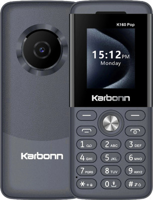 KARBONN K160Pop Dual SIM,Keypad Phone 1.8''LCD,1000mAh Battery,Camera,ExpandableUpto32GB(Graphite Black)