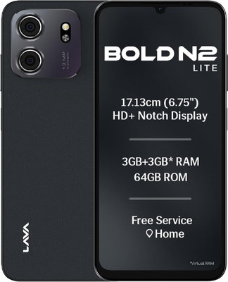LAVA Bold N2 lite (Nilgiri Blue, 64 GB)(3 GB RAM)