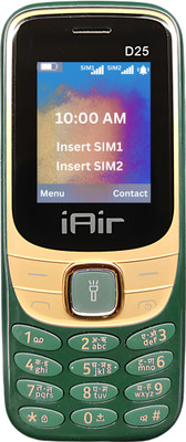 IAIR D25 Dual Sim Keypad Phone | 2800 mAH Battery & Big 2.4 Inch Display(Dark Green)