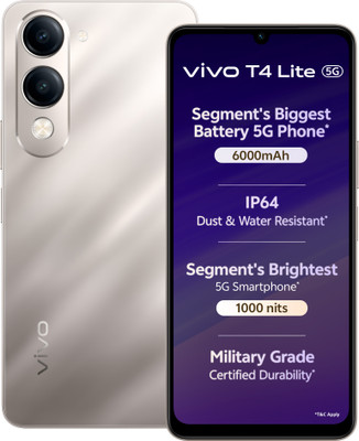 vivo T4 Lite 5G Charger in the Box (Titanium Gold, 256 GB)(8 GB RAM)