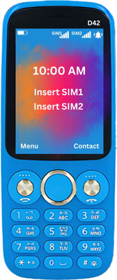 IAIR D42 Dual Sim Keypad Phone | 2800 mAH Battery(Blue)
