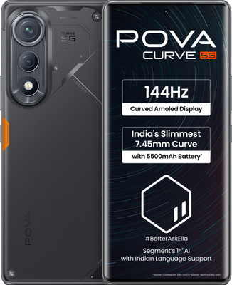 Tecno Pova Curve 5G (Geek Black, 128 GB)  (6 GB RAM) For Rs. 15999 @ 16 %