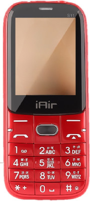 IAIR S11 Dual Sim Keypad Phone | 2800 mAH Battery & Big 2.4 Inch Display(Red)