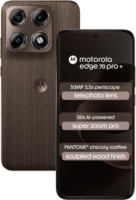 MOTOROLA Edge 70 Pro+ (Sculpted Wood PANTONE Chicory coffee (Brown), 256 GB)(12 GB RAM)