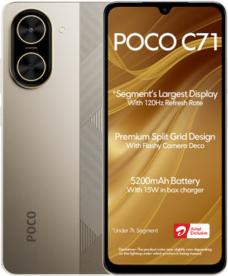 POCO C71 - Locked with Airtel Prepaid (Desert Gold, 64 GB)(4 GB RAM)