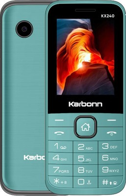 KARBONN KX240 Keypad Mobile 2.4 Inch LCD,1750mAh Battery,Type C Cable,Memory Card 32GB(Sea Green)