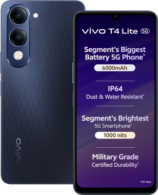 vivo T4 Lite 5G Charger in the Box (Prism Blue, 128 GB)(4 GB RAM)