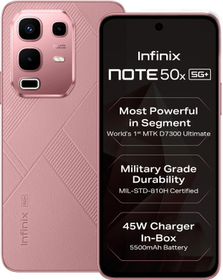 Infinix Note 50x 5G+ 45W Charger In the Box & AI (Sunset Spice Pink, 128 GB)(6 GB RAM)