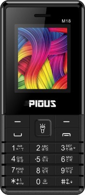 Pious M18 Dual Sim Mobile Phone with 3000 mAh Big Battery & Wireless FM Radio(Black)