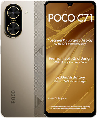 POCO C71 (Desert Gold, 128 GB)(6 GB RAM)