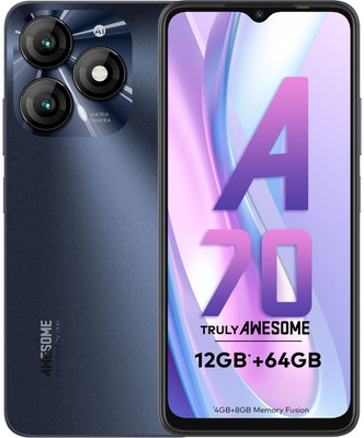 itel A70 | 5000 mAh Battery |13MP Dual Rear Camera | Type C Charging (Starlish Black, 64 GB)(4 GB RAM)