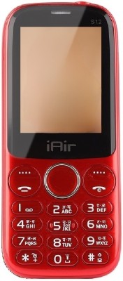 IAIR S12 Dual Sim Keypad Phone | 2800 mAH Battery & Big 2.4 Inch Display(Red)