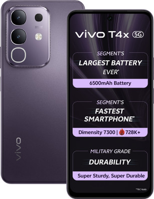 Vivo T4x 5G (Pronto Purple, 128 GB)  (6 GB RAM) For Rs. 12349 @ 31 %