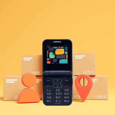 TOUCH 18 Rock Z Flip Dual Sim Keypad Mobile with2.4Display Flip Fold Call & SMS(Gold)