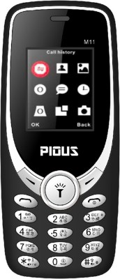 Pious M11 Dual Sim Mobile Phone with 3000 mAh Big Battery & Wireless FM Radio(Black)